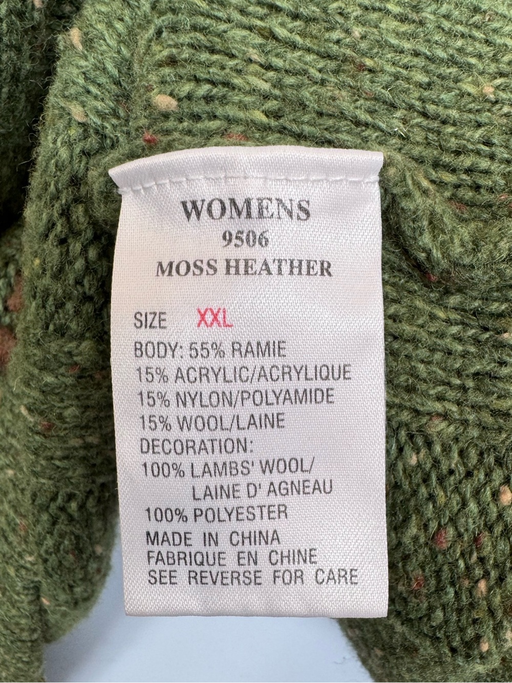 Woolrich Wool Blend Moss Heather Green Quarter Zip Knit Sweater - Picture 7 of 9